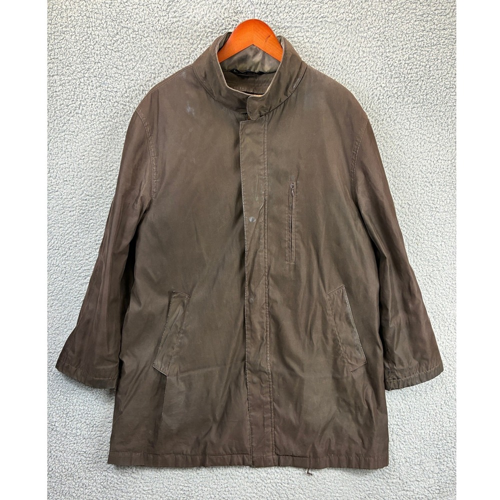 Ralph Lauren Field Coat Jacket Mens M Brown Quilted Lined Barn Utility Vintage